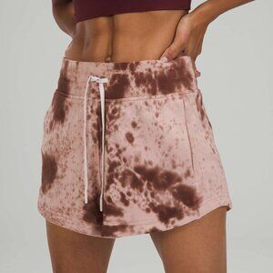 Lululemon Inner Glow Short 3" *Terry Marble Dye Silky French Press sz 8